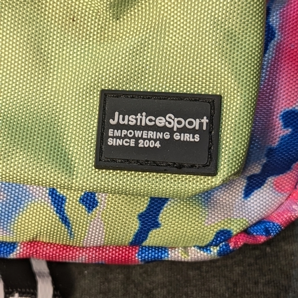 Justice mini tye-dye bag with cool striped straps, - Picture 3 of 12